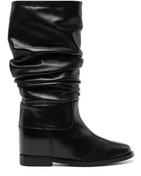 Via Roma 15 Drapierte Stiefel Schwarz