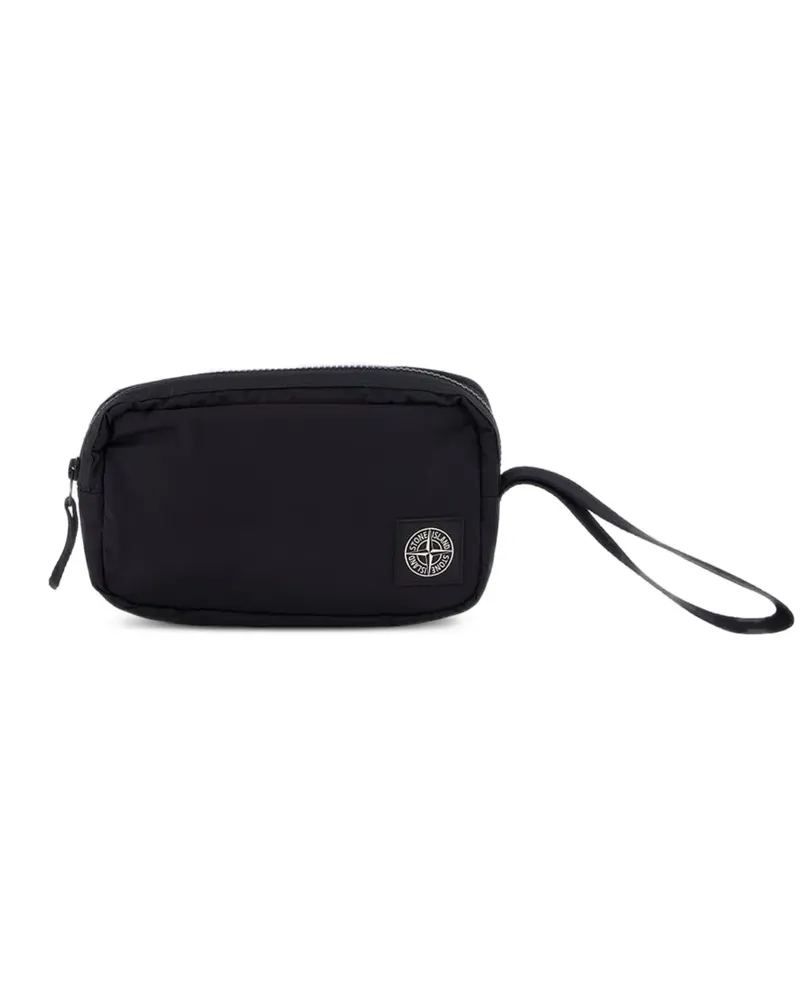 Stone Island Clutch mit Logo - Schwarz Schwarz