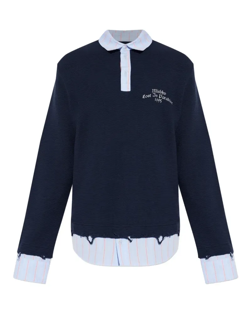 MISBHV distressed polo shirt - Blau Blau