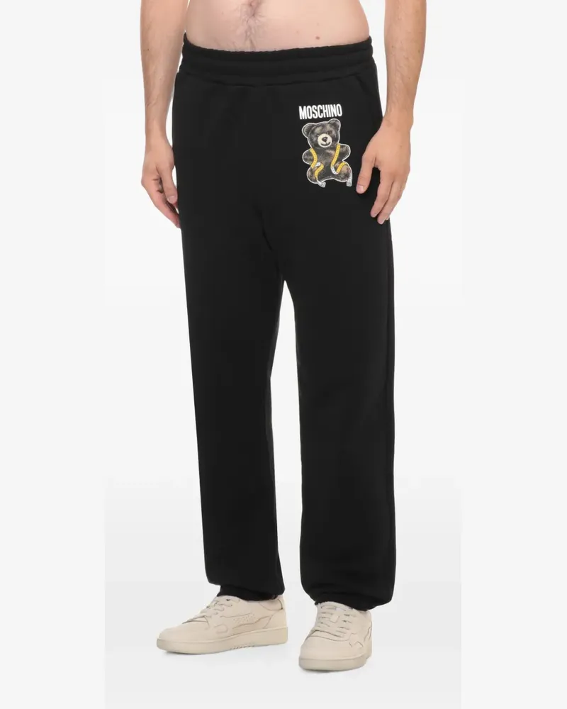 Moschino Teddy Bear-print track pants - Schwarz Schwarz