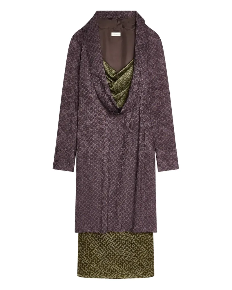 Dries van Noten Midikleid im Layering-Look - Rot Rot