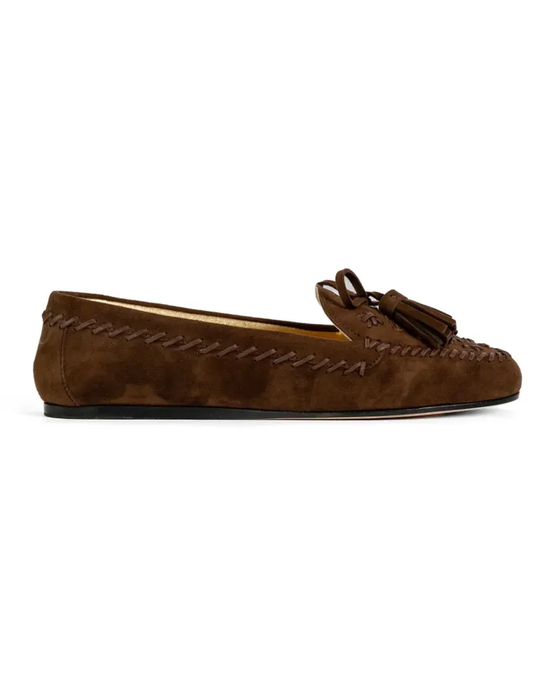 Prada whipstitch tassel loafers - Braun Braun