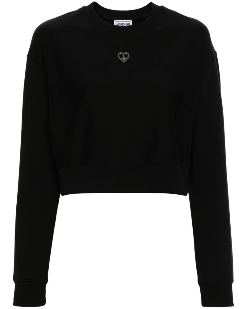 Moschino Sweatshirt mit Herz-Schild - Schwarz Schwarz
