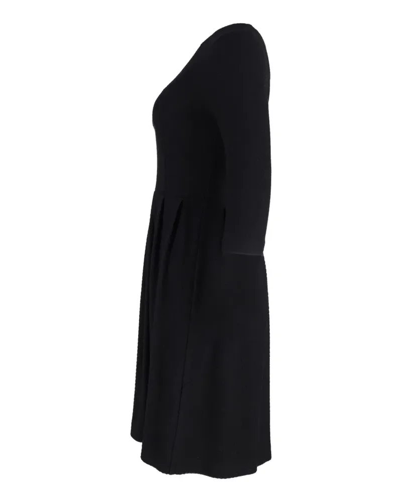 Ganni Kleid mit Faltenrock - Schwarz Schwarz