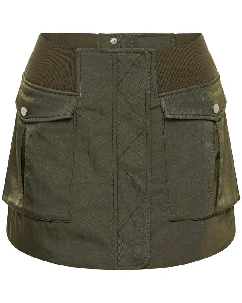 Dion Lee Minirock im Military-Look - Grün Grün