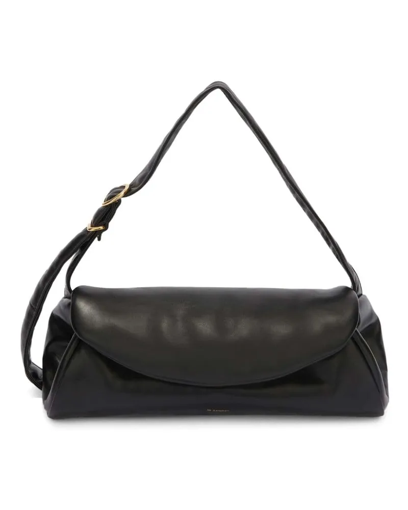 Jil Sander Große Cannolo Schultertasche - Schwarz Schwarz