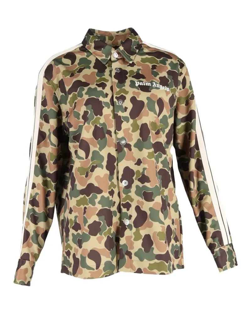 Palm Angels camouflage print track shirt - Braun Braun