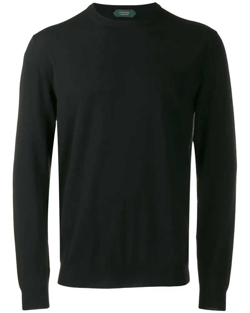 Zanone Pullover mit Rundhalsausschnitt - Schwarz Schwarz