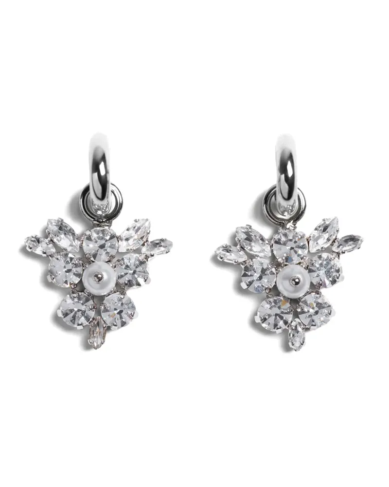 Simone Rocha Frond Creolen mit Kristallen - Silber Silber