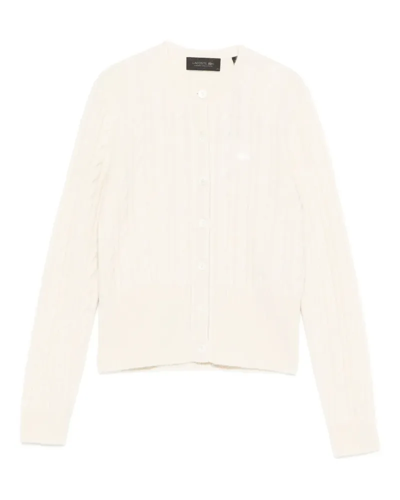 Lacoste Cardigan mit Zopfmuster - Nude Nude