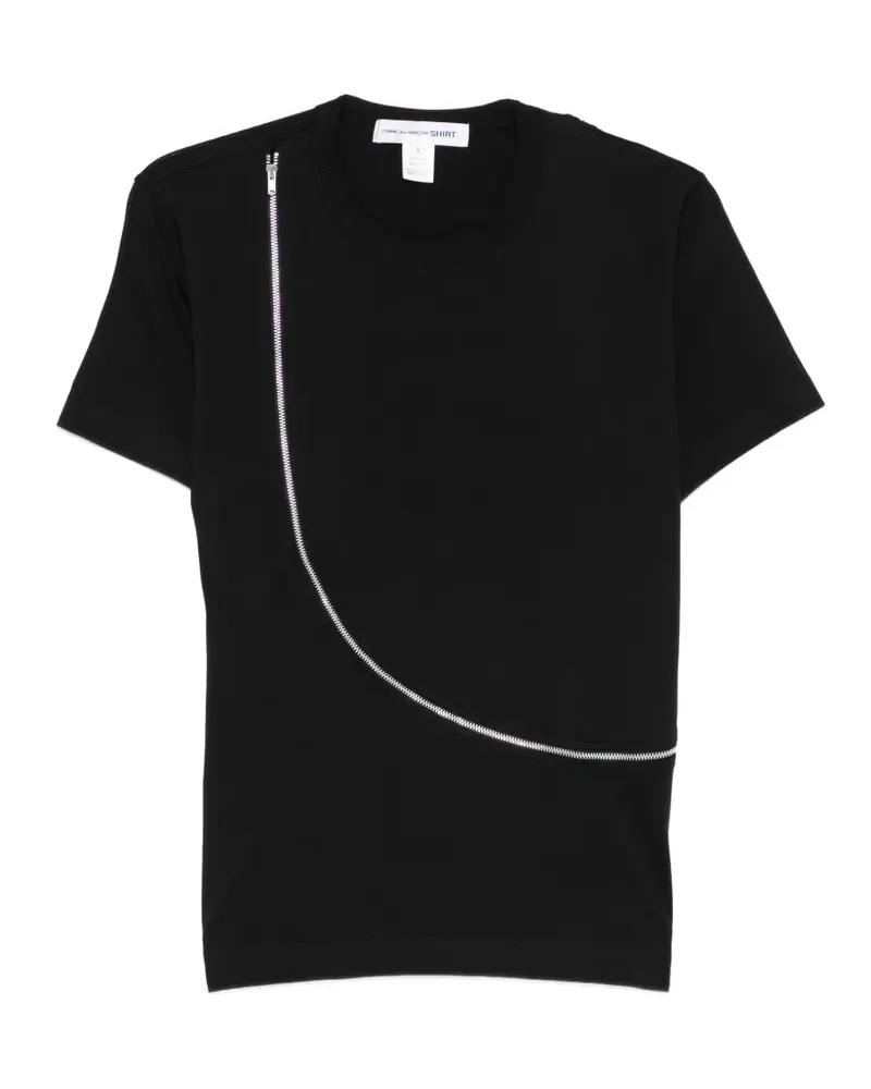 Comme des Garçons zip knitted T-shirt - Schwarz Schwarz