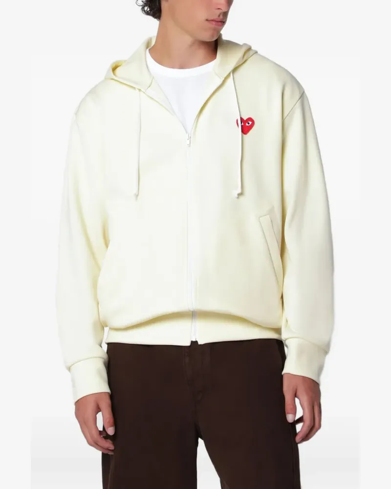 Comme des Garçons Kapuzenjacke mit Herz-Patch - Nude Nude