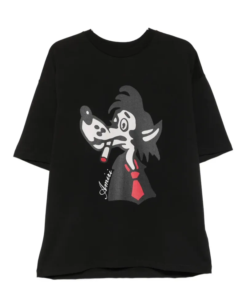 Amiri Smoking Wolf T-Shirt - Schwarz Schwarz