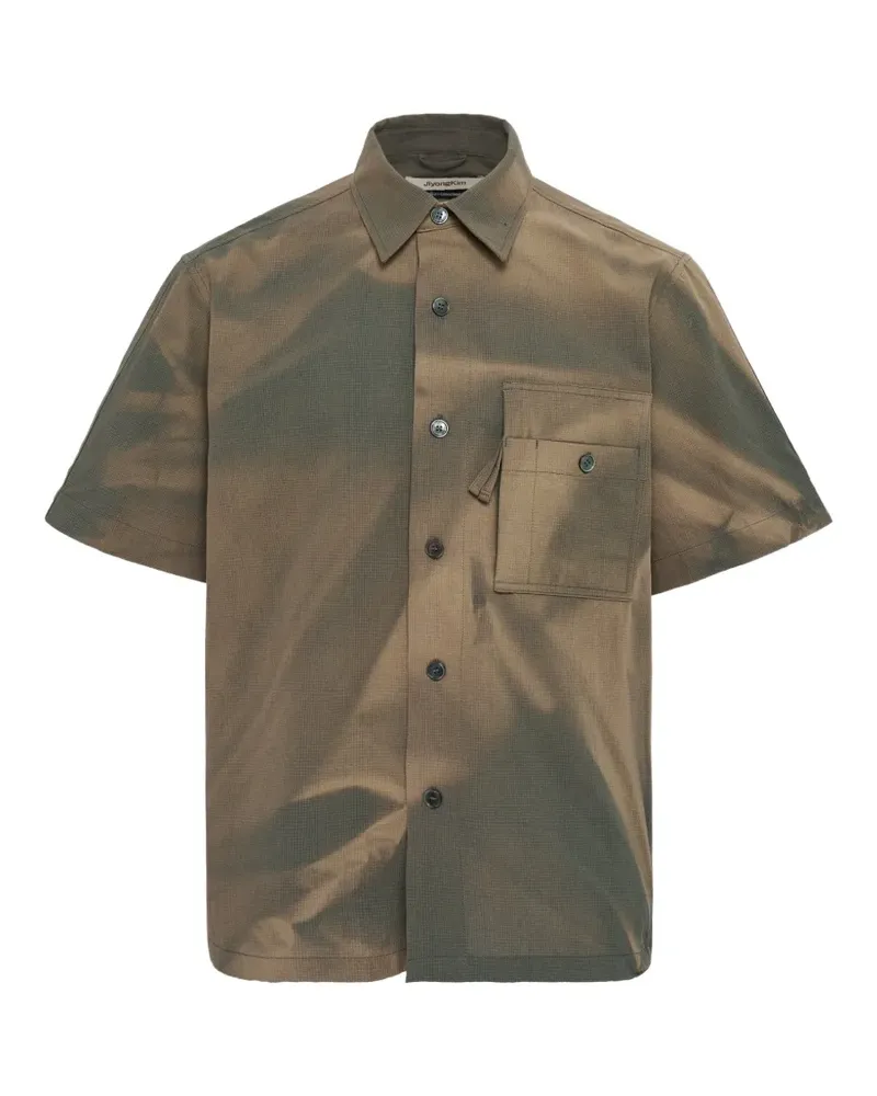 JiyongKim sun-bleached work shirt - Grün Grün
