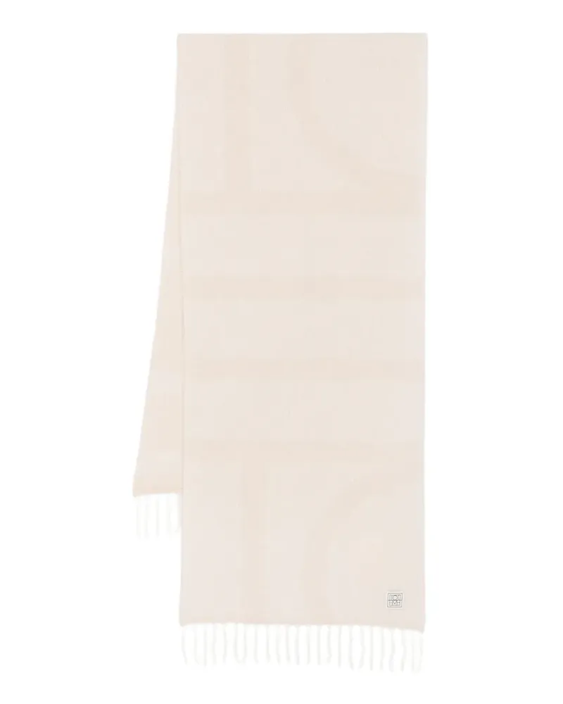 Totême Jacquard-Schal mit Monogramm - Nude Nude