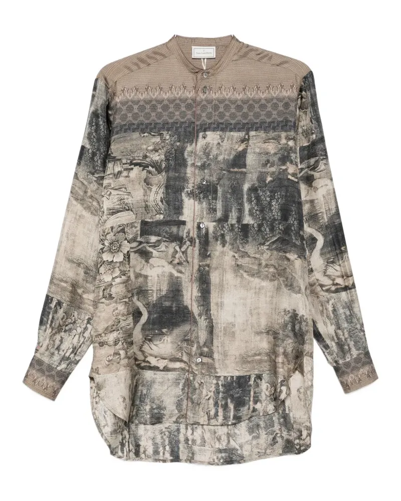 Pierre-Louis Mascia Aloe long-sleeve shirt - Nude Nude