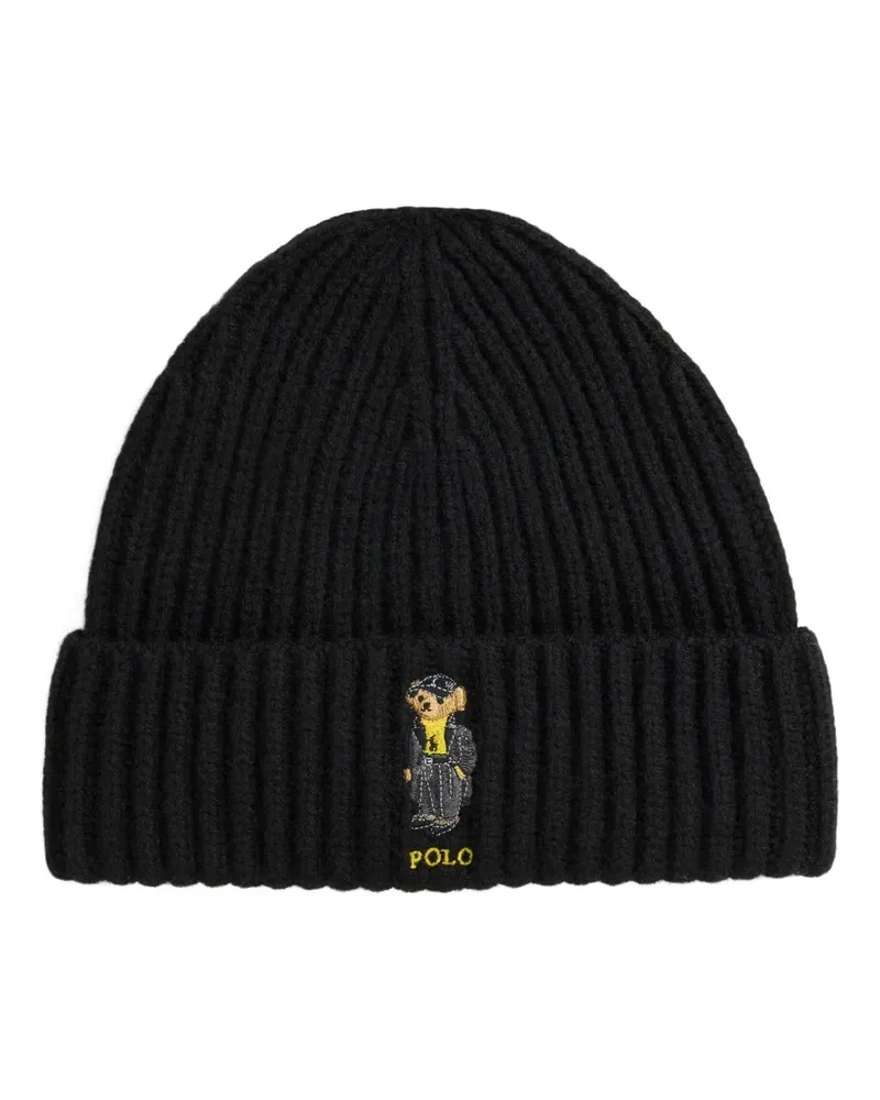 Ralph Lauren Beanie mit Stickerei - Schwarz Schwarz