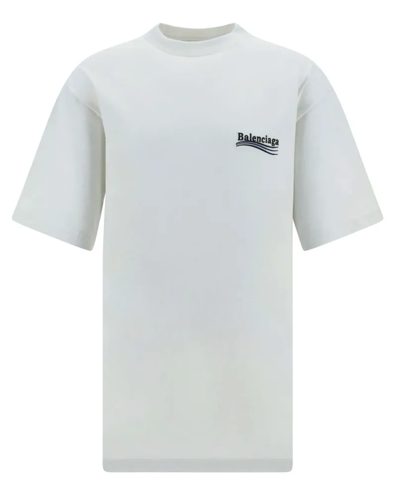 Balenciaga T-Shirt mit Political Campaign-Logo - Weiß Weiß