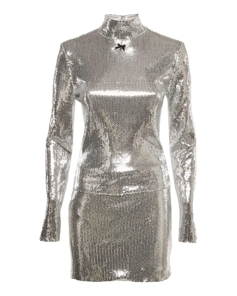 ROTATE Birger Christensen sequined top and skirt set - Silber Silber
