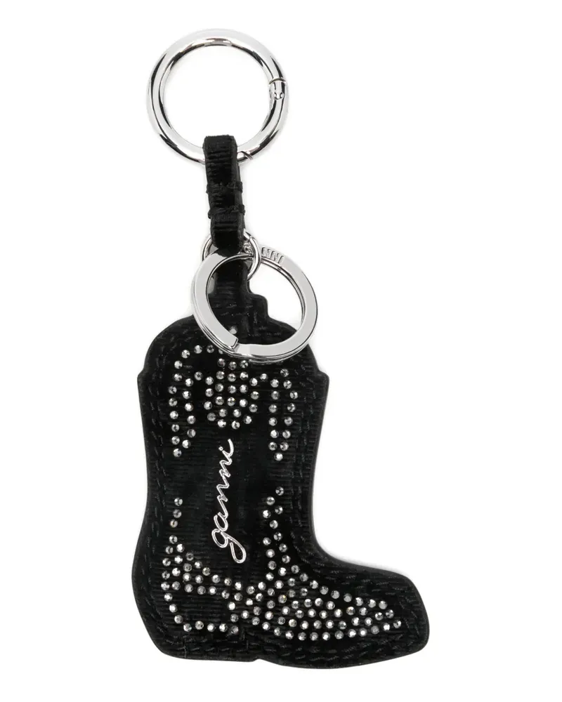 Ganni boot-shape keyring - Schwarz Schwarz