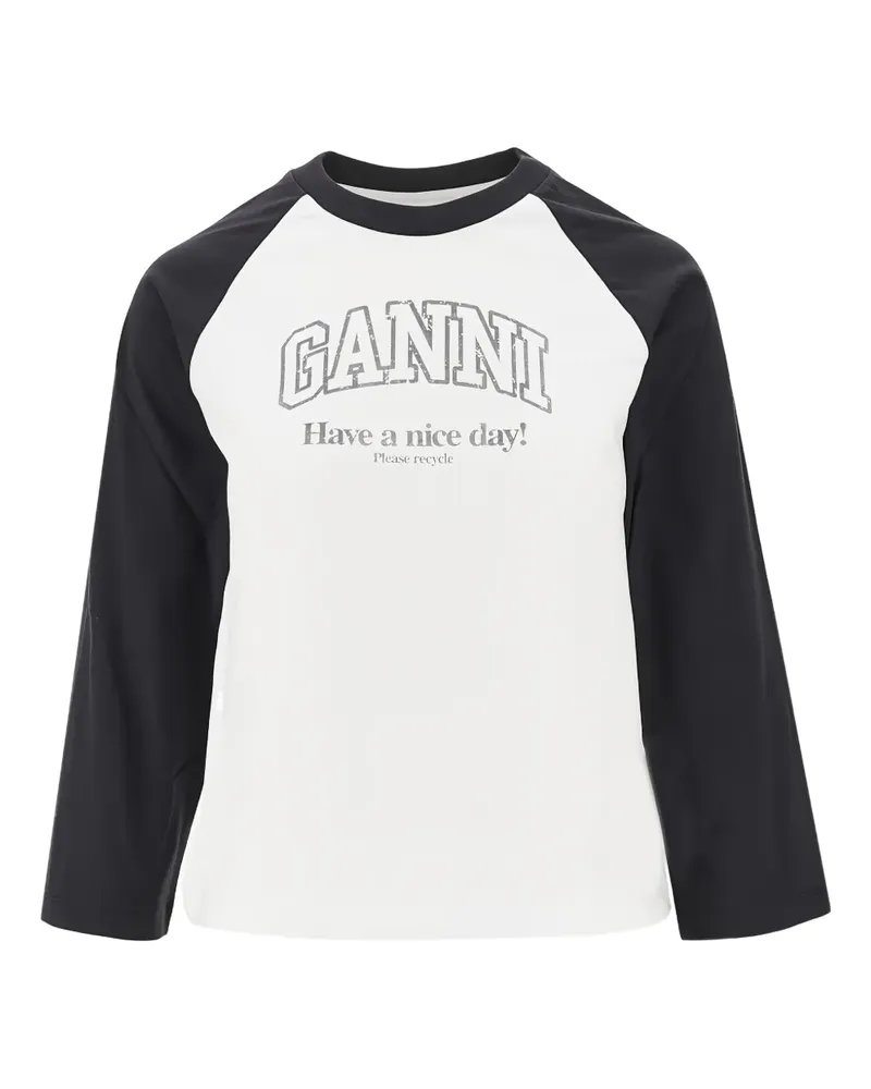 Ganni long-sleeve T-shirt - Weiß Weiß