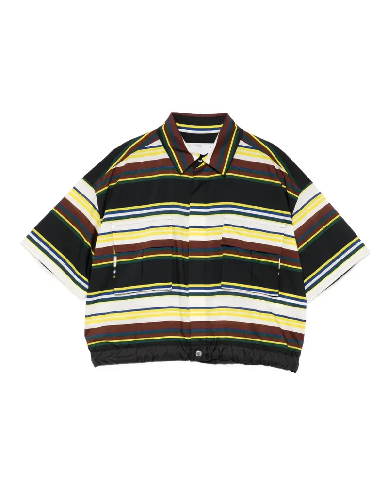 Sacai striped pocket shirt - Braun Braun