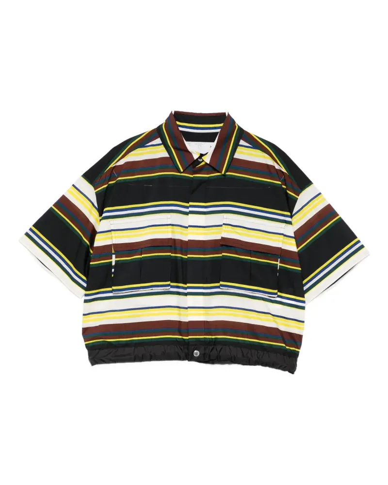Sacai striped pocket shirt - Braun Braun