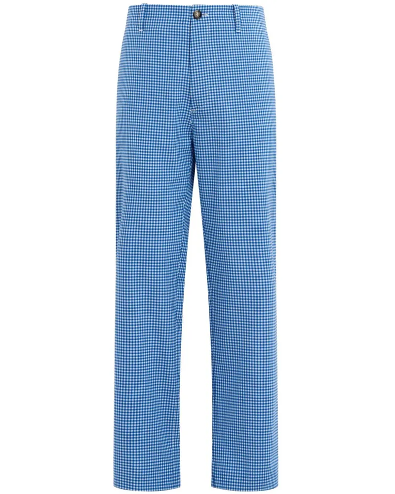 Marni Hose mit Karomuster - Blau Blau