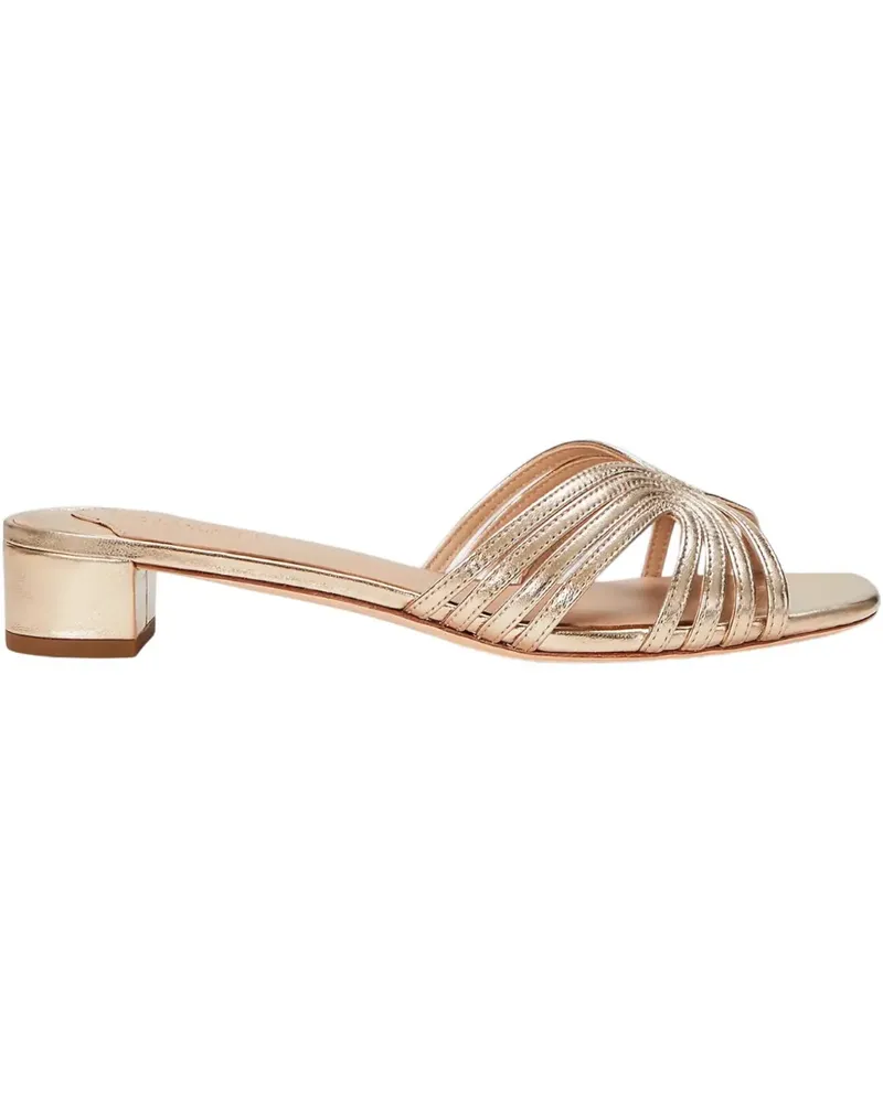 Ralph Lauren 25mm metallic strappy sandals - Gold Gold