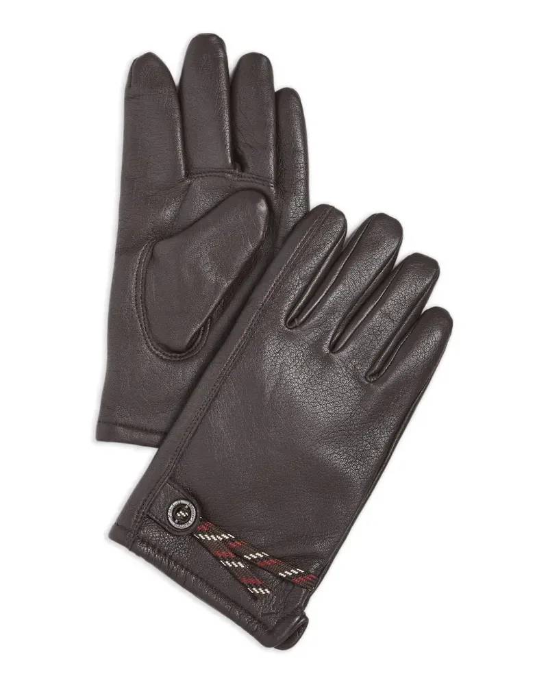Ralph Lauren knit lined leather gloves - Braun Braun