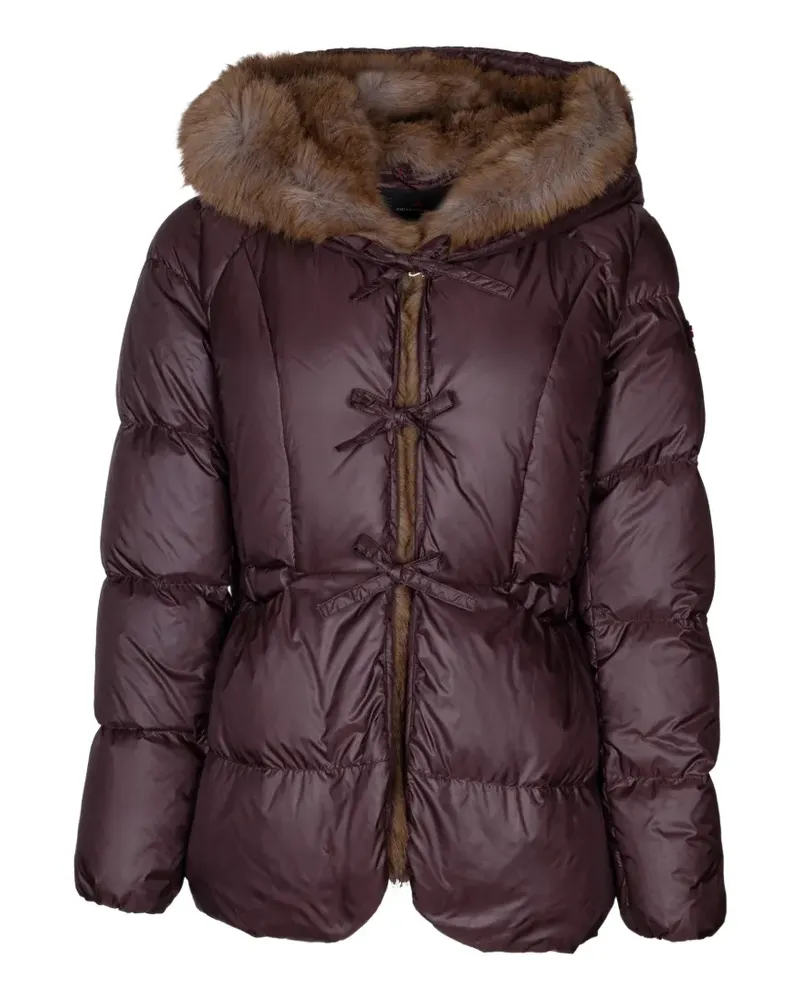 Peuterey Wattierte Vertis MQN Jacke mit Faux Fur-Besatz - Braun Braun