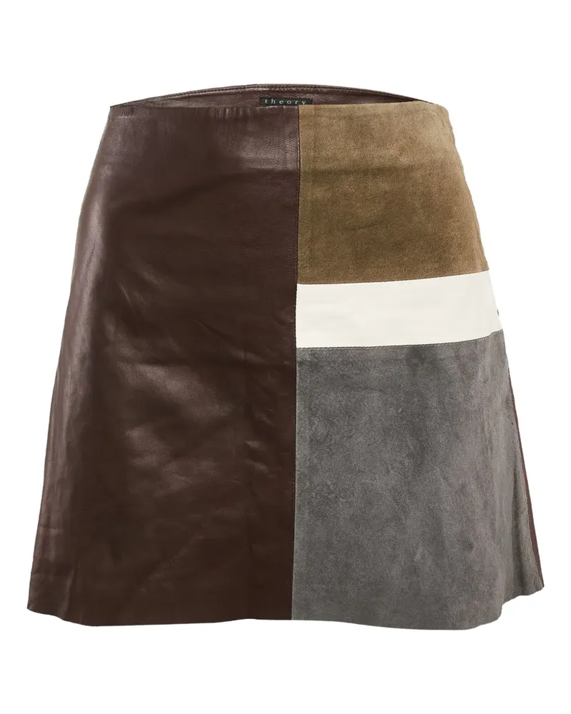 Theory Rock aus Leder-Wildleder - Braun Braun