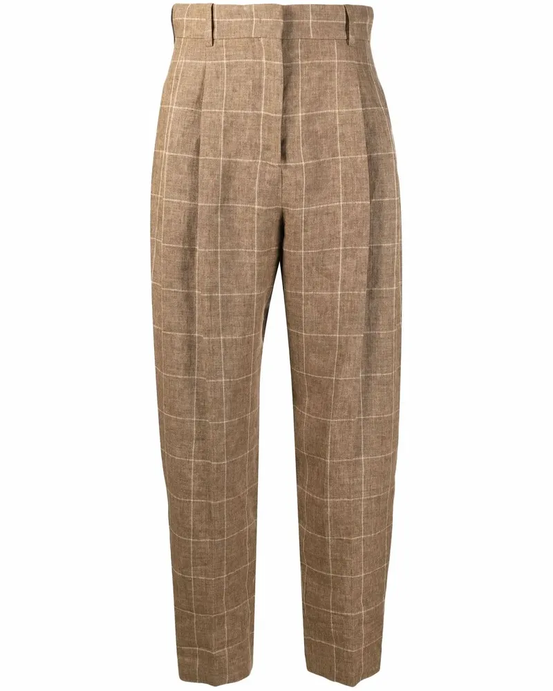 Fabiana Filippi Taillenhose mit Karomuster - Nude Nude