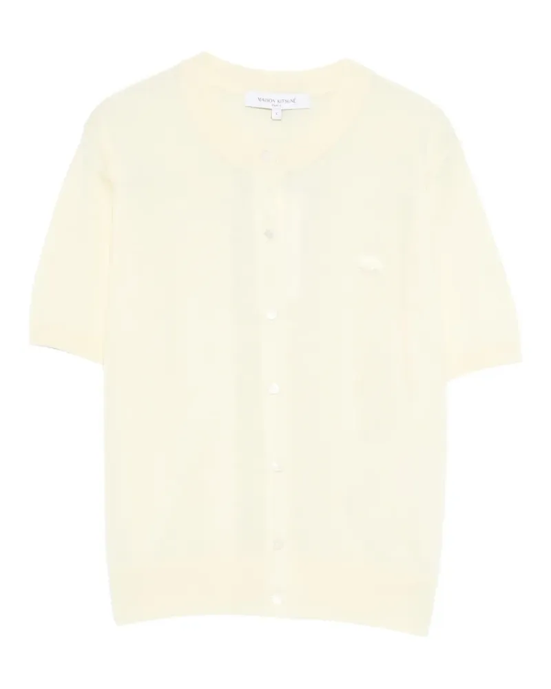 Kitsuné logo-patch cardigan - Nude Nude