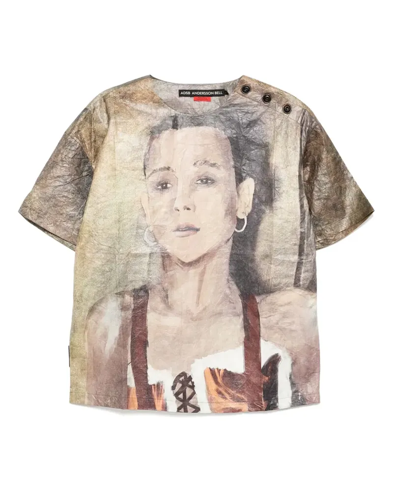 Andersson Bell Remy T-Shirt mit Print - Nude Nude