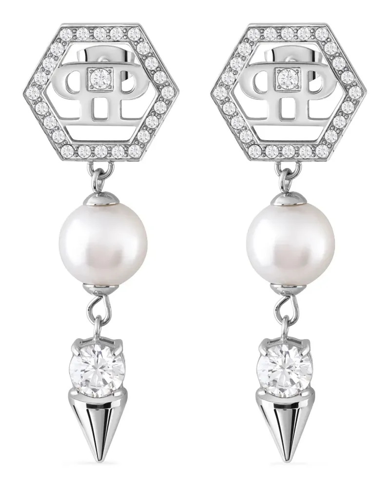 Philipp Plein Ohrringe aus Edelstahl - Silber Silber