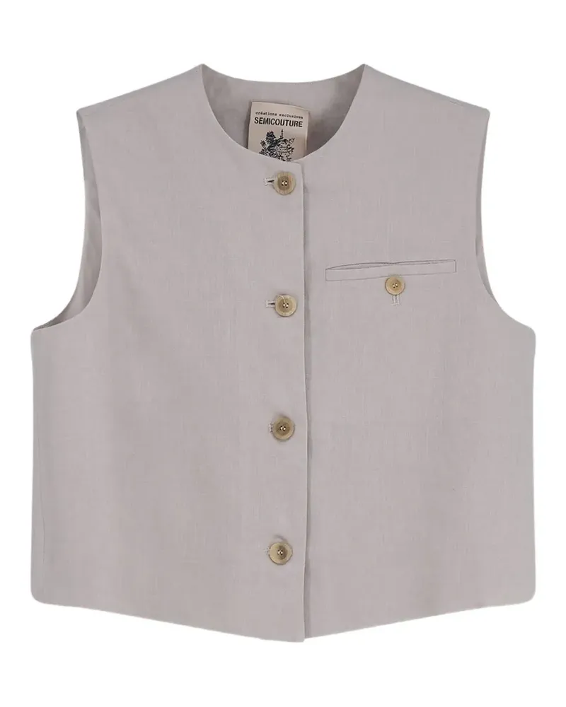 Semicouture Jenelle button-fastening waistcoat - Grau Grau