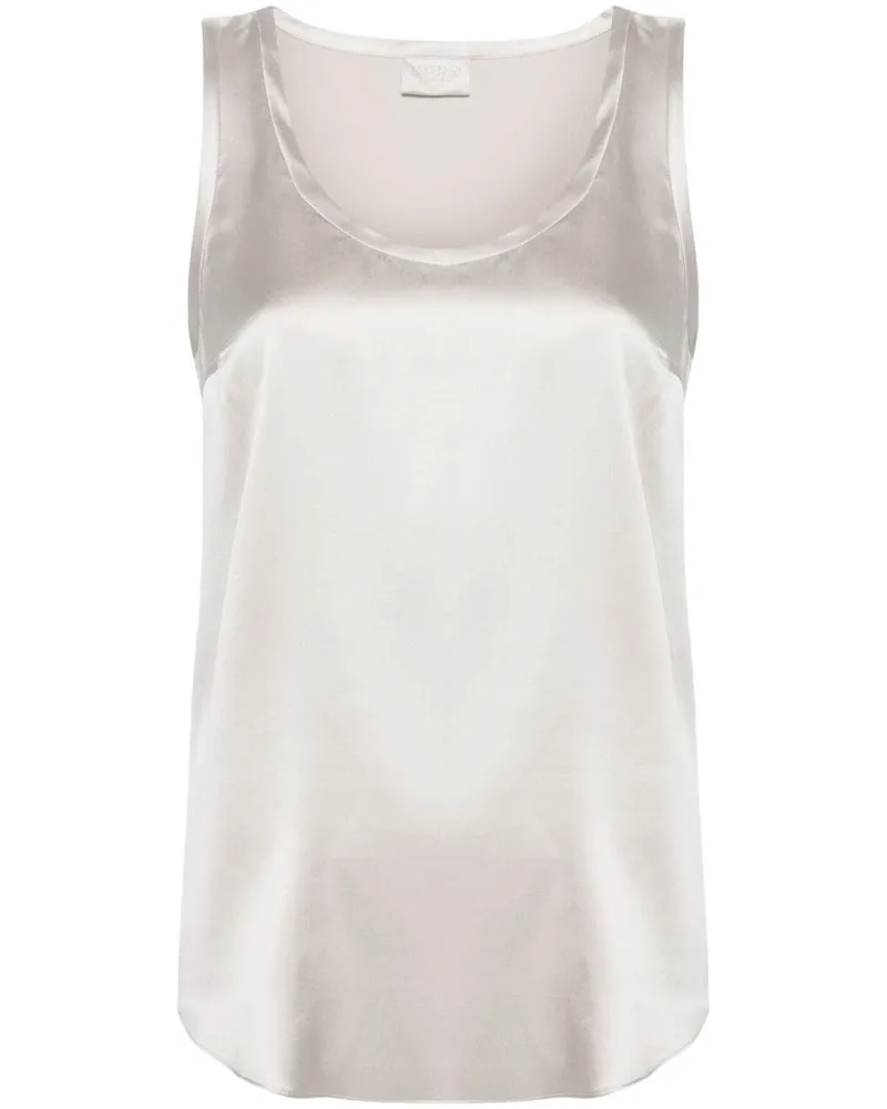 Brunello Cucinelli Top aus Satinseiden-Stretch - Grau Grau