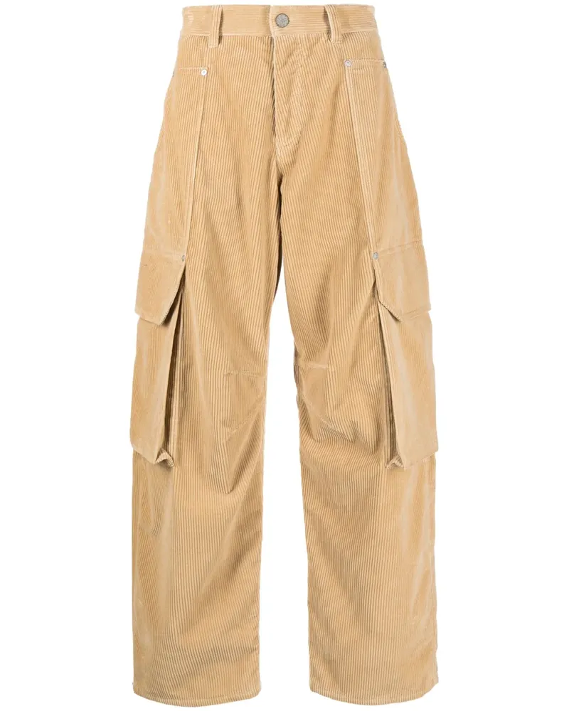 Palm Angels Cargohose aus Cord - Braun Braun