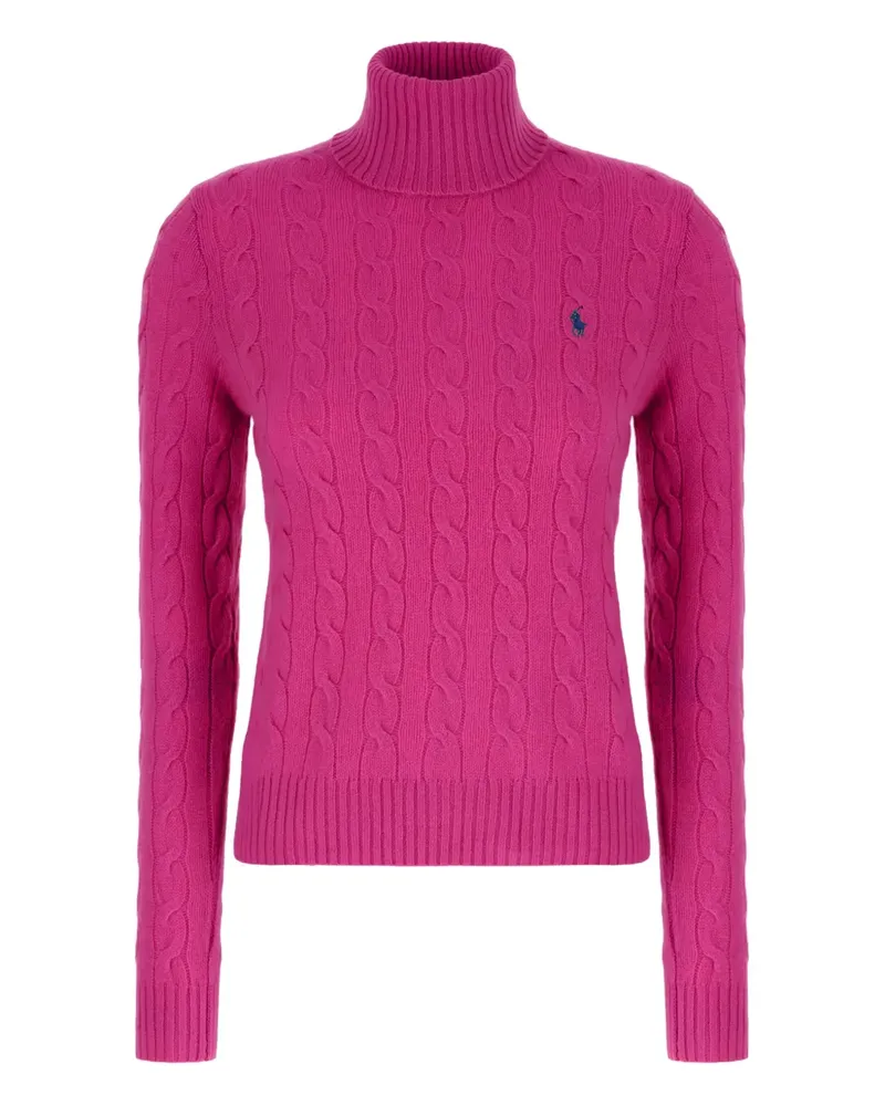 Ralph Lauren Polo Pony-motif cable-knit sweater - Rosa Rosa