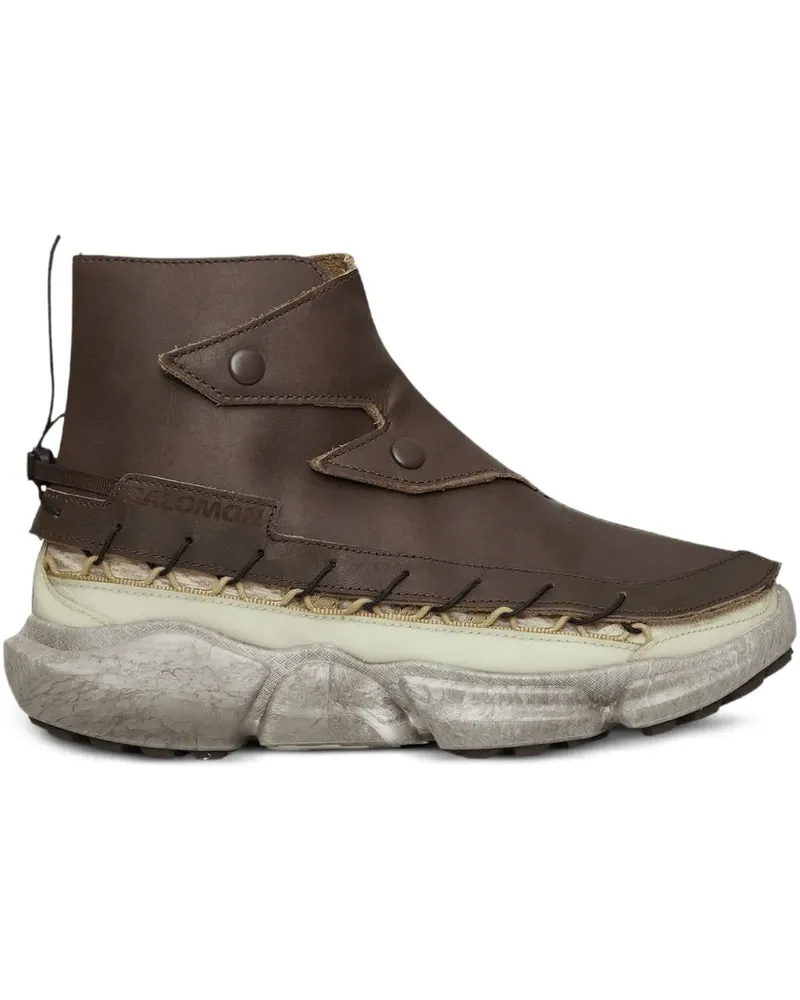Salomon High-Top-Sneakers aus Leder - Braun Braun