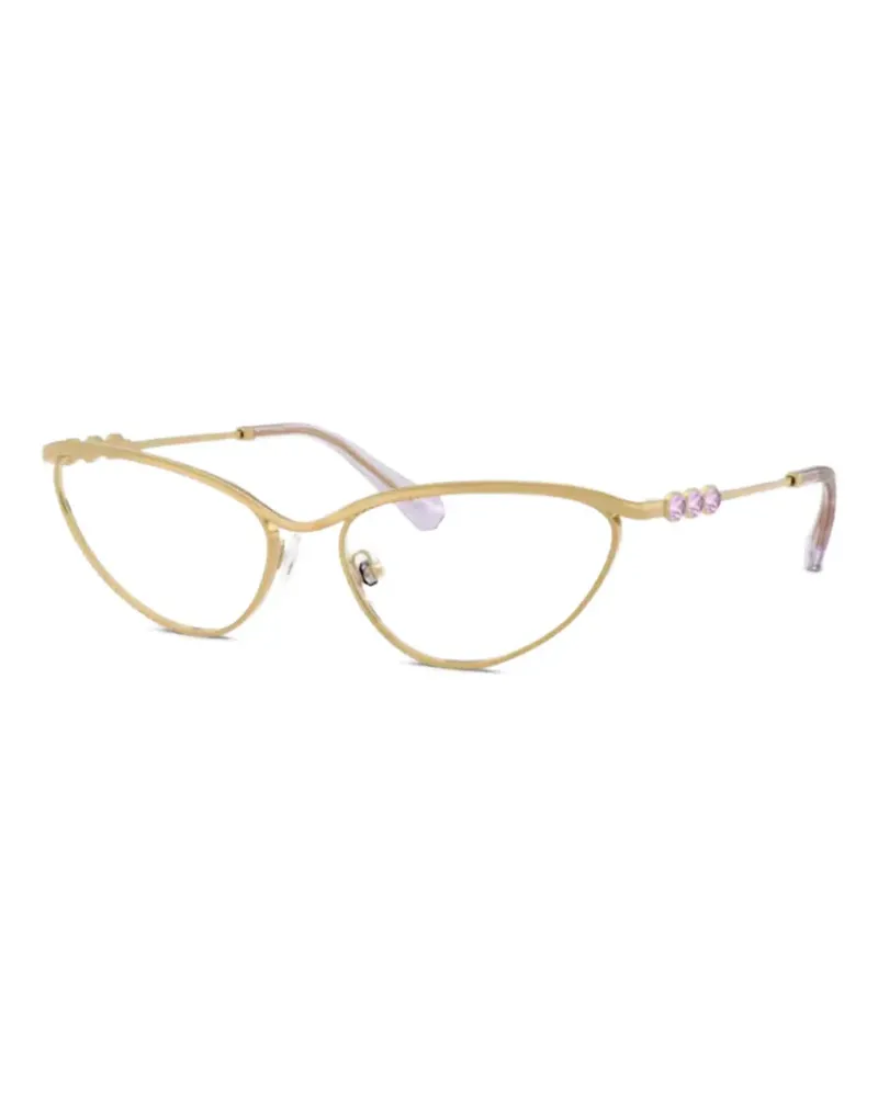 Swarovski crystal-embellished cat-eye glasses - Gold Gold