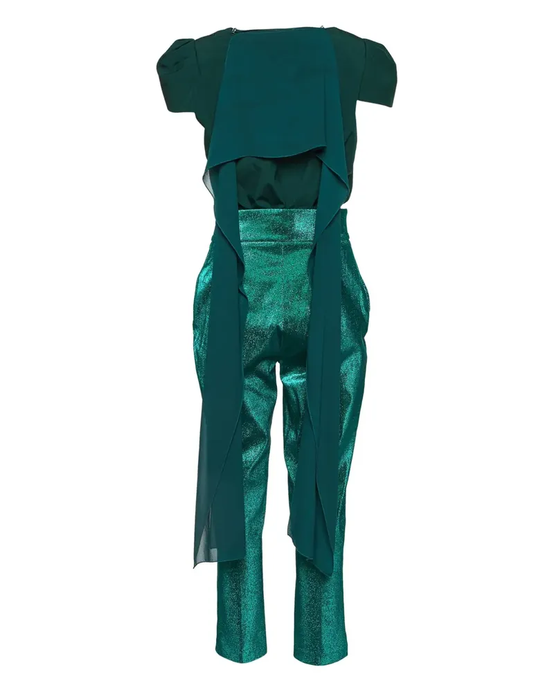 Elisabetta Franchi Hosen-Set aus Lurex - Grün Grün