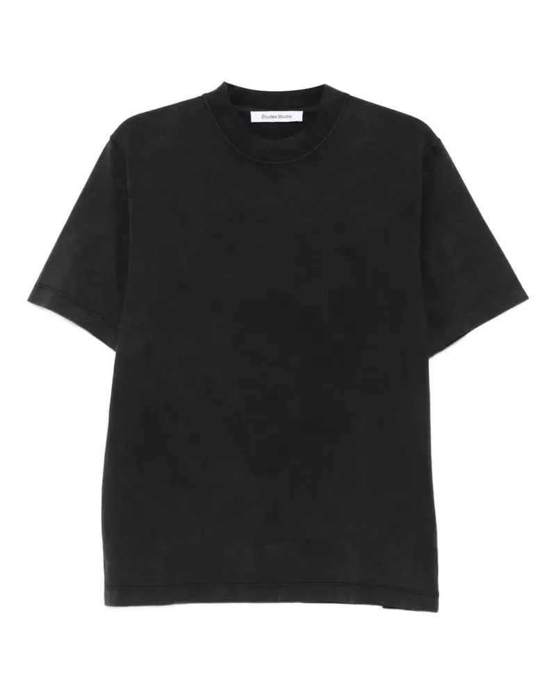 Études Studio Ausgeblichenes The Classic É T-Shirt - Schwarz Schwarz