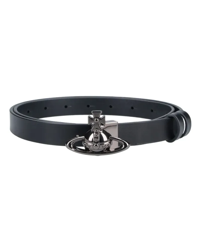 Vivienne Westwood Orb-buckle belt - Schwarz Schwarz