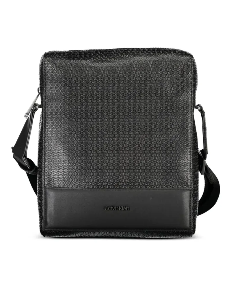 Calvin Klein perforated messenger bag - Schwarz Schwarz