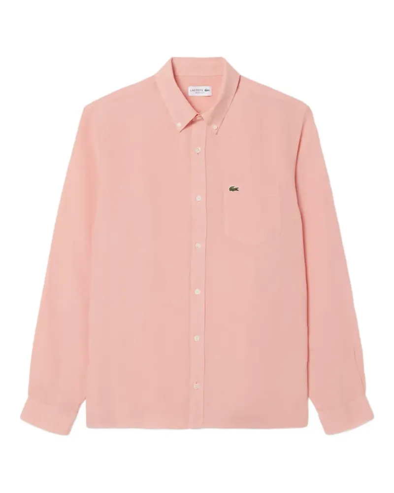 Lacoste Hemd mit geknöpfter Tasche - Rosa Rosa