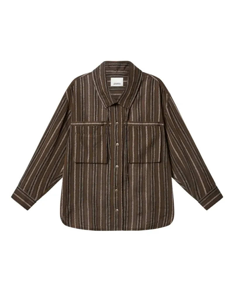 Isabel Marant Gestreiftes Chelia Hemd - Braun Braun