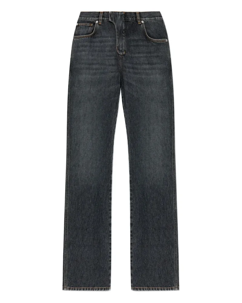 Balmain Jeans mit Logo-Patch - Grau Grau