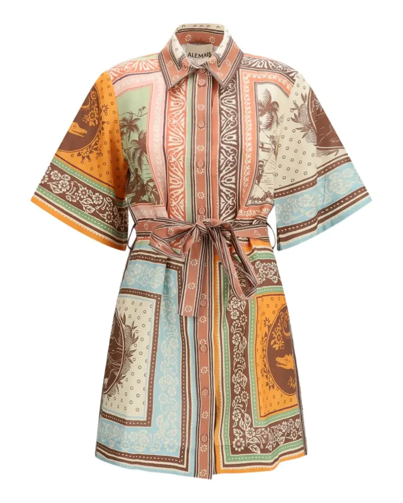 ALEMAIS Minikleid mit Gürtel - Orange Orange